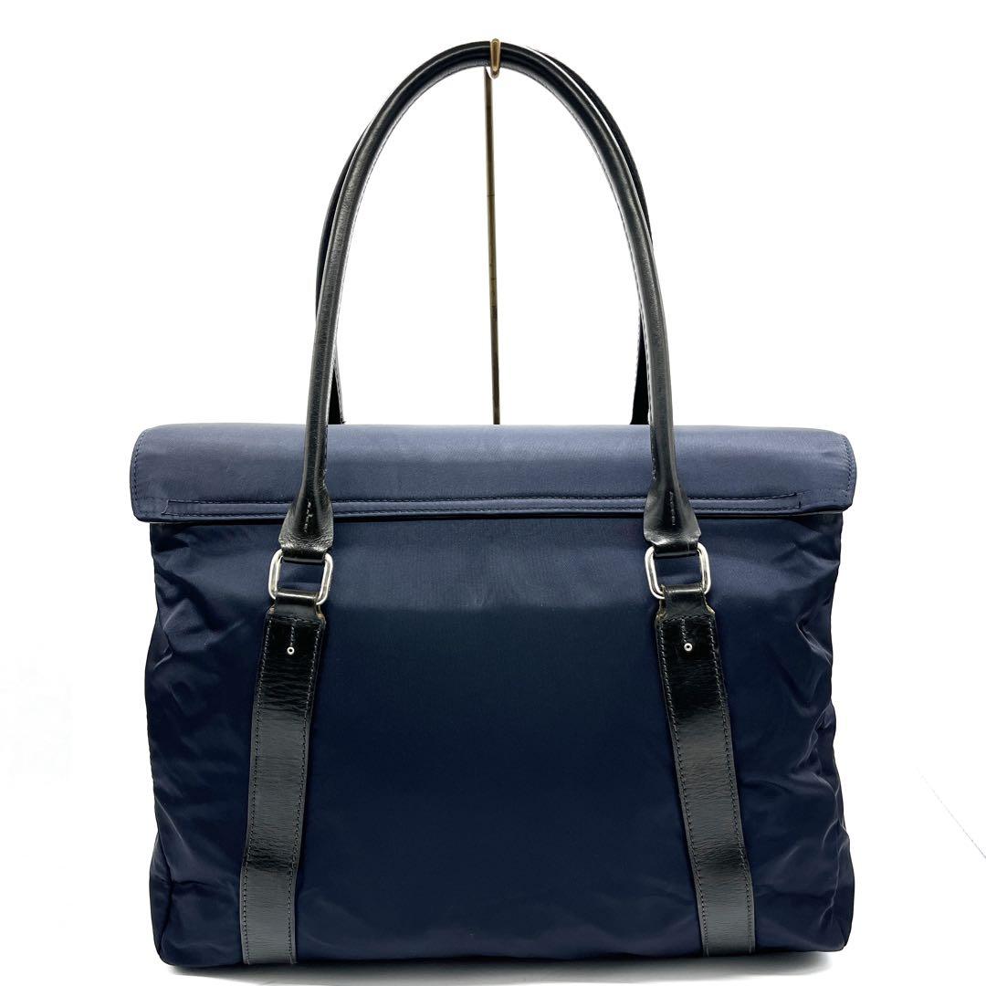 Daniel&Bob トートバック ビジネスバック ナイロン×レザー ネイビー