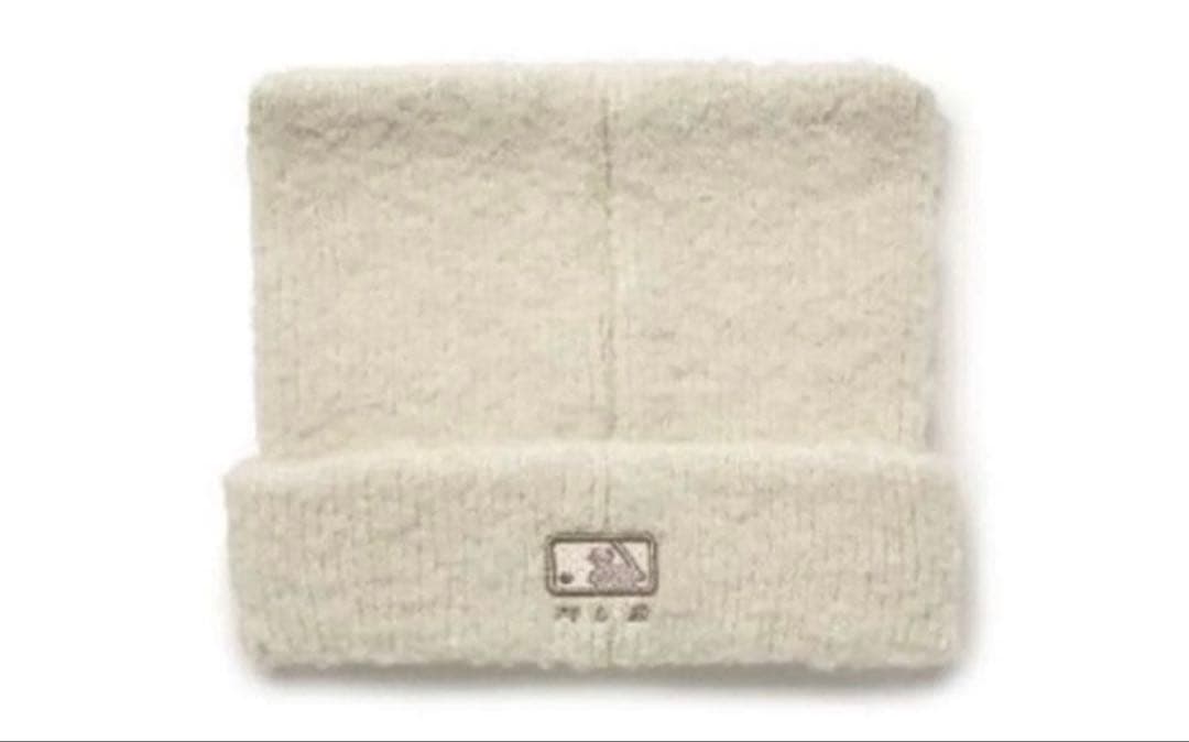 韓国MLB KIDS 猫耳ニット帽 新品未開封 ビーニー 白