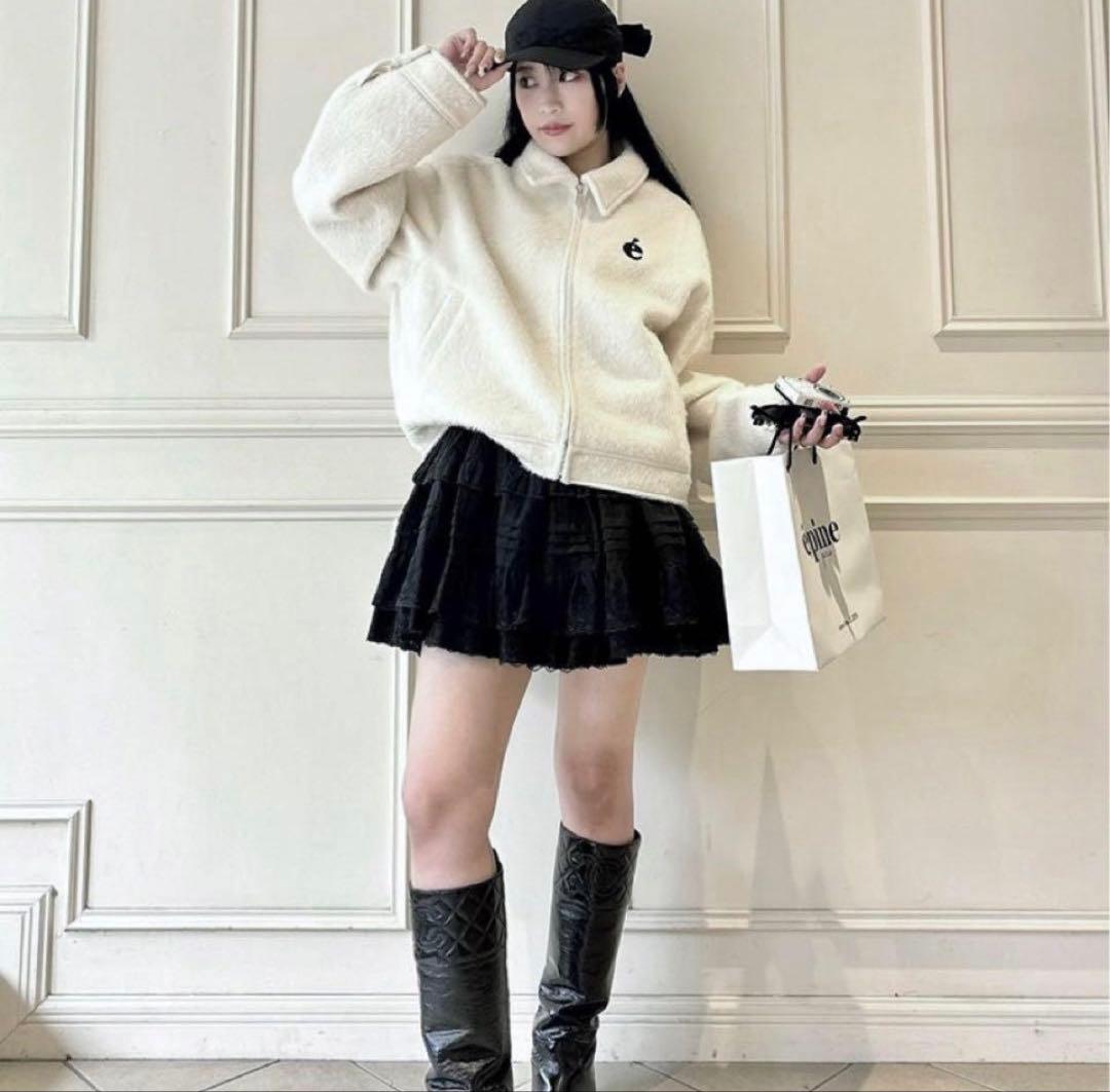 épine shaggy blouson white