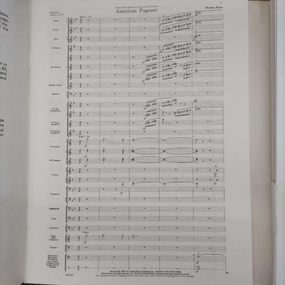 アメリカン・ページェント　吹奏楽　楽譜