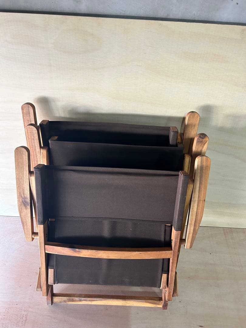 ニトリ 木製折りたたみローチェア ブラウン