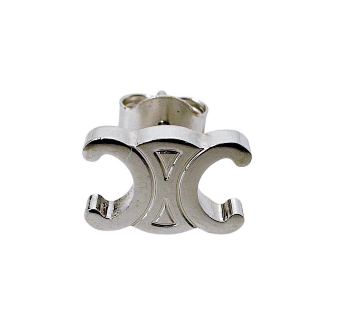 CELINE 片耳 トリオンフ スタッズ ピアス ブラス SILVER シルバー