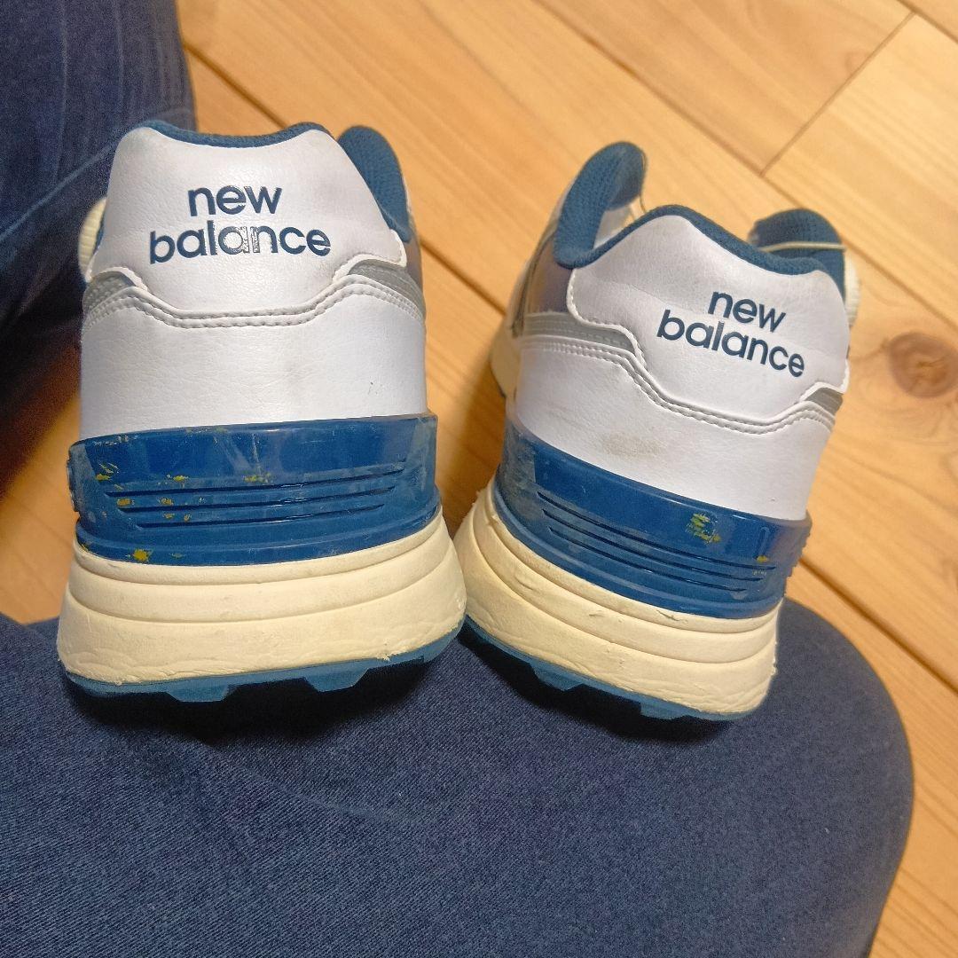 New Balance 574 ゴルフシューズ ホワイト/ネイビー　27.5㎝