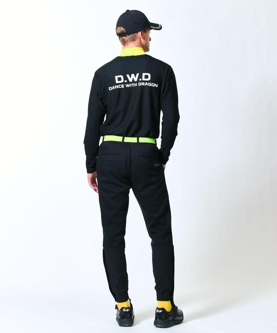 新品☆ダンスウィズドラゴン DRY & UV ロング スリーブ モック☆黒☆XL