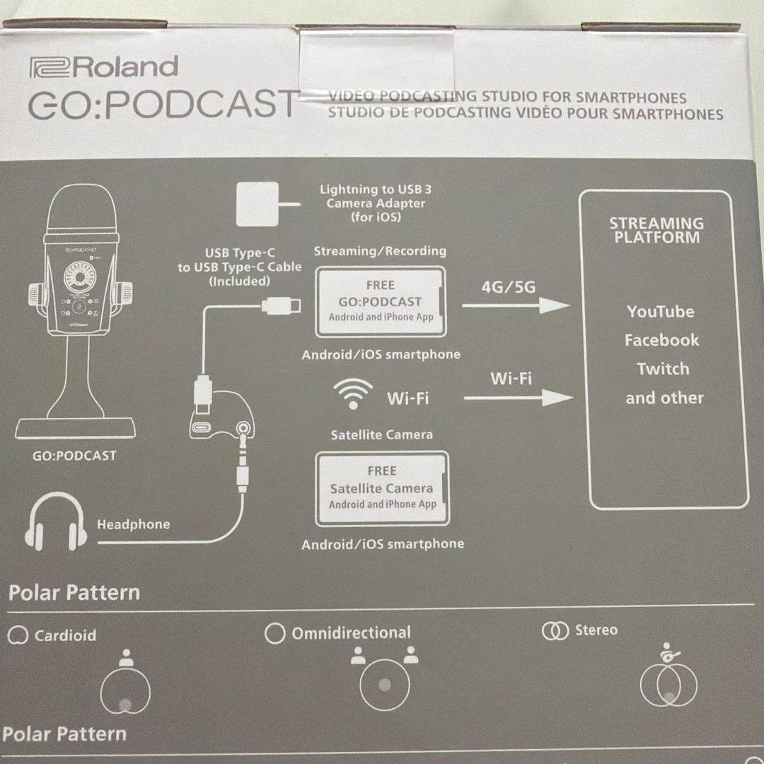 未開封新品 Roland GO-PODCAST マイク　コンデンサーマイク