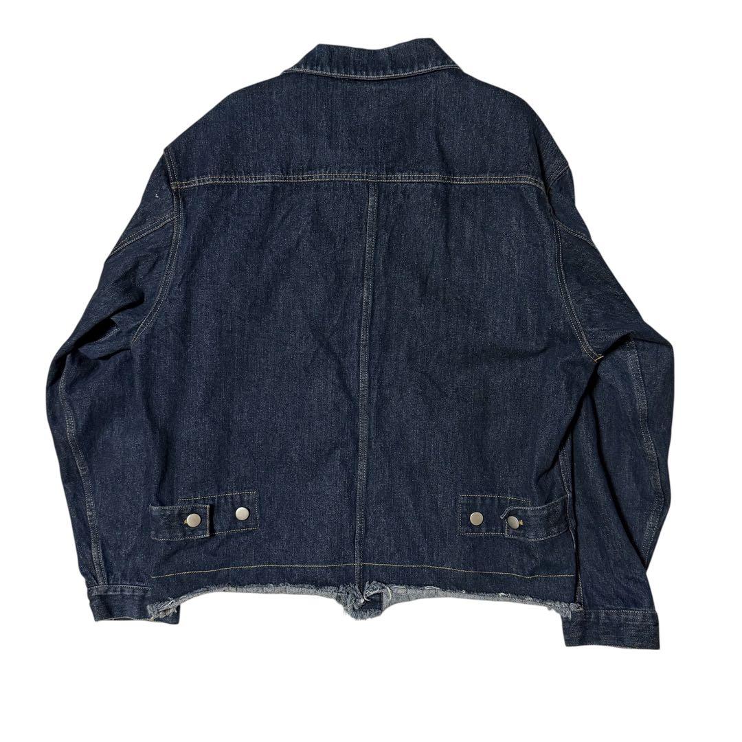 soerte カットオフ フリンジ デニムジャケット ジーンズ セットアップ