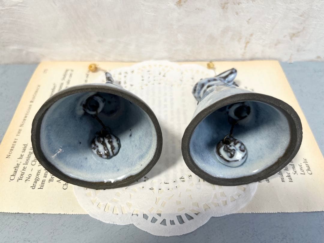 Allangeloアランジェロ様　ウサギうさぎ陶器ベル オブジェ blythe