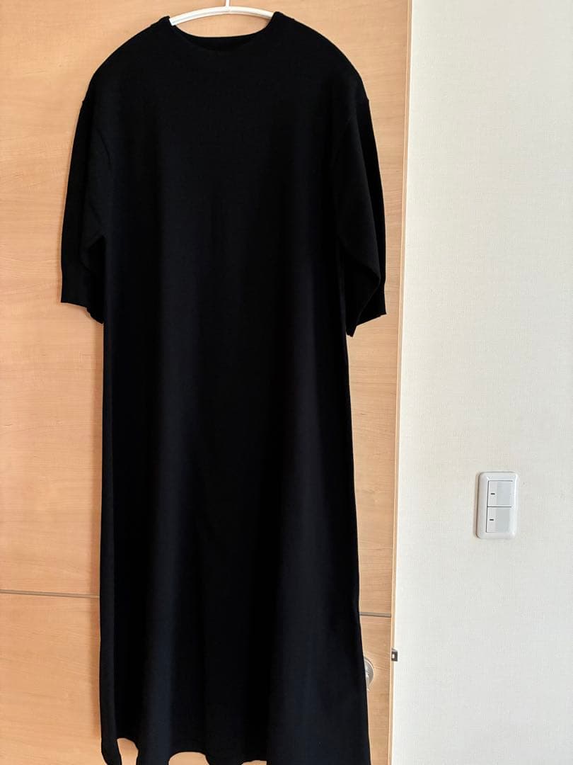 23区 ヴィスコースストレッチ パフスリーブ ニットワンピース38