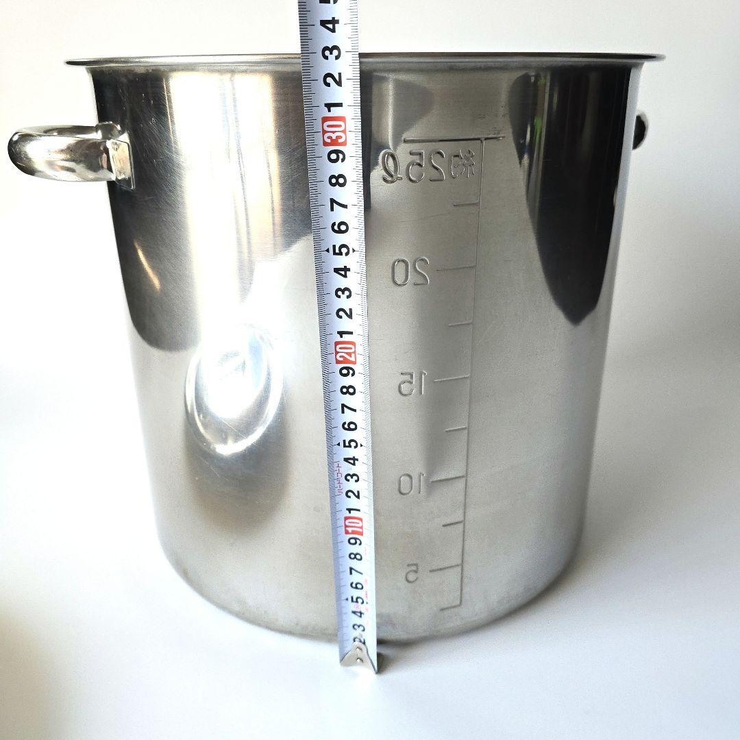 燕三条 赤川器物製作所 AG 18-8 蓋 目盛付 寸胴鍋 33cm 26Ｌ ①