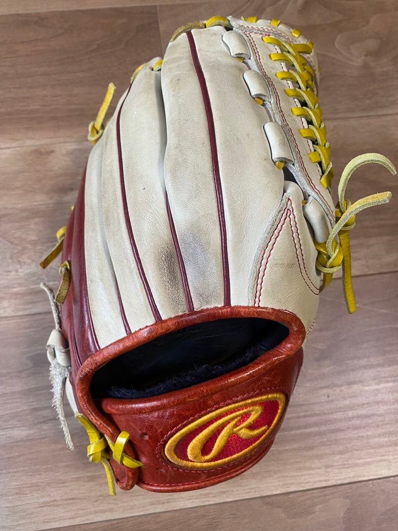 Rawlings 軟式野球グローブ ホワイト/レッド