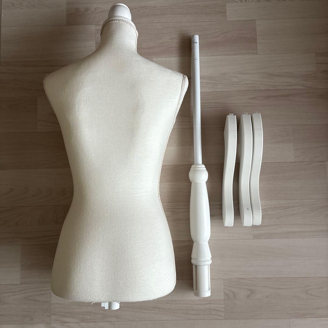 トルソー　ボディ　マネキン　撮影用　ディスプレイ　アイボリー