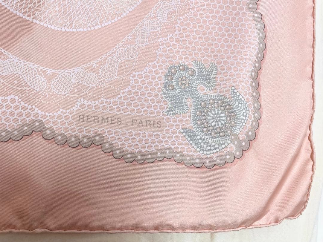 【希少！】HERMES エルメス　カレ90 妖精の指 ピンク系