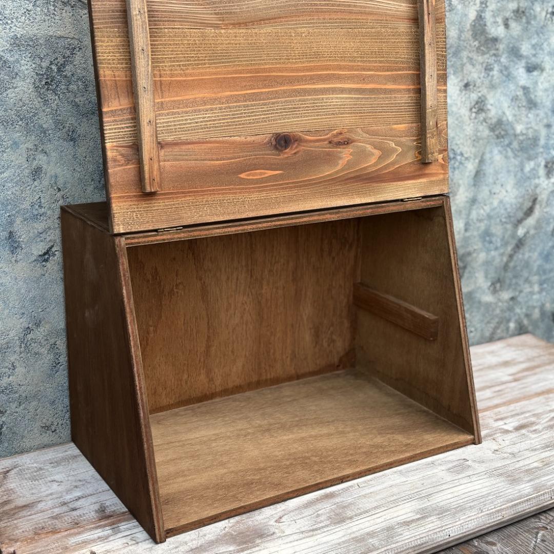 オークカラー 大きめ収納ラック 取り外し可能棚付き 2段 背板有り