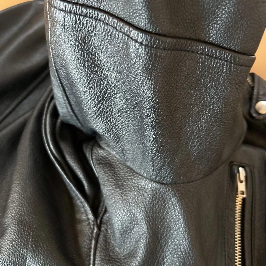 RNA 牛革　J321 ダブルライダースジャケット 黒　M