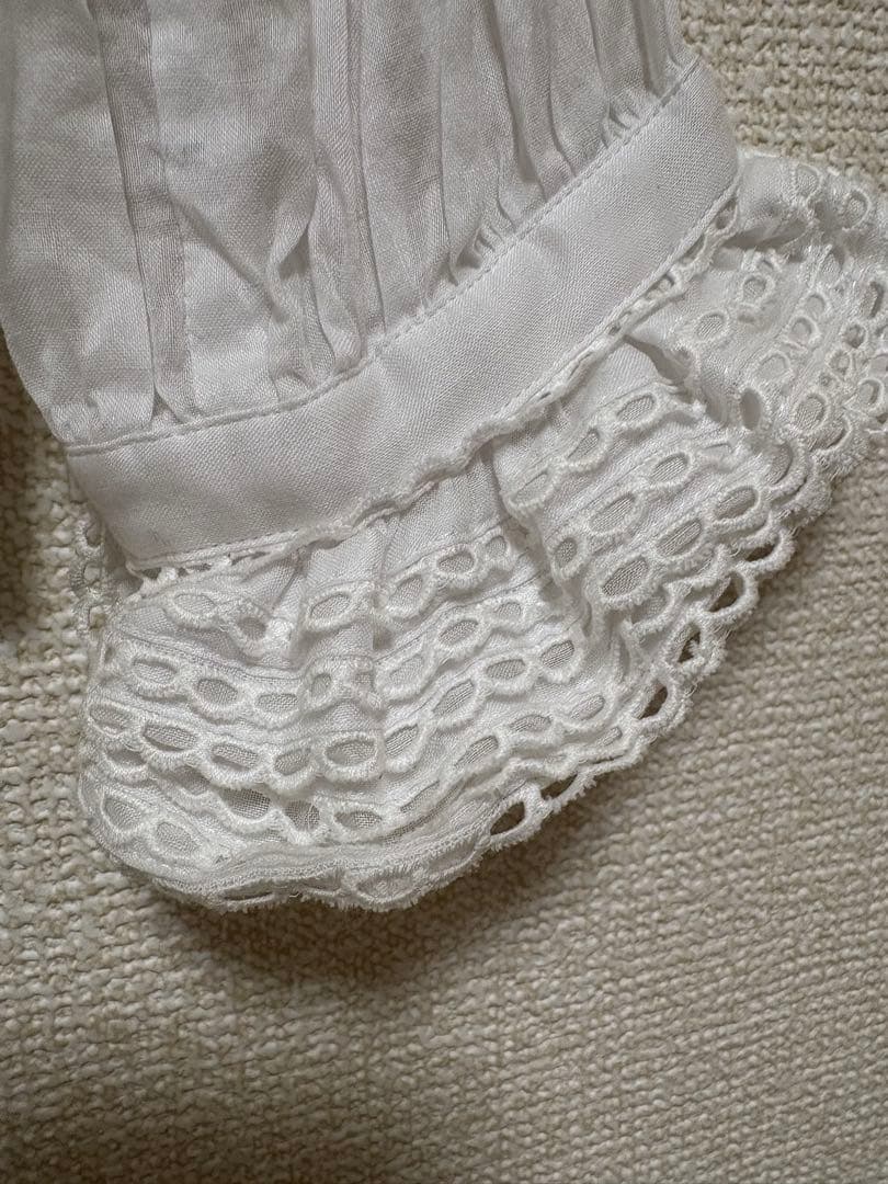 ピンクハウス 綿ローン 段々レース襟 ブラウス カネコイサオ