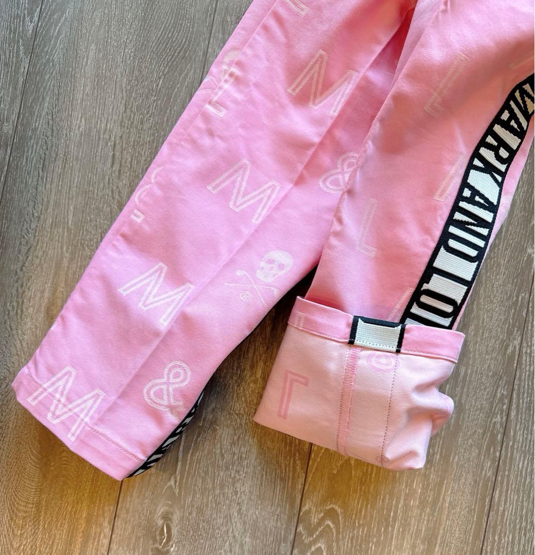 【美品】MARK&LONA トラウザーパンツ ボトムス ピンク