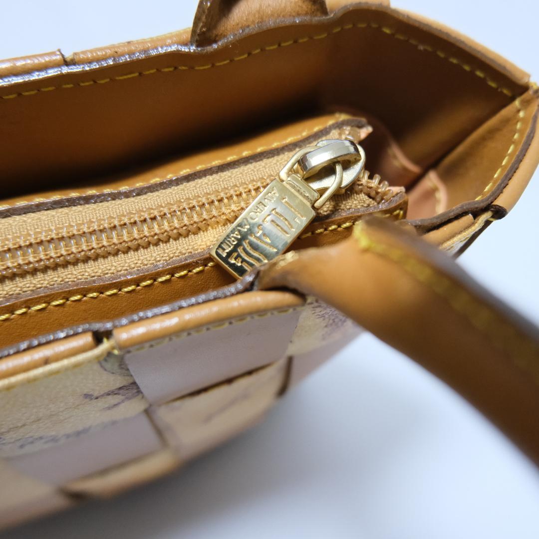 希少　PRIMA CLASSE プリマクラッセ　 地図 柄レザー編み込み