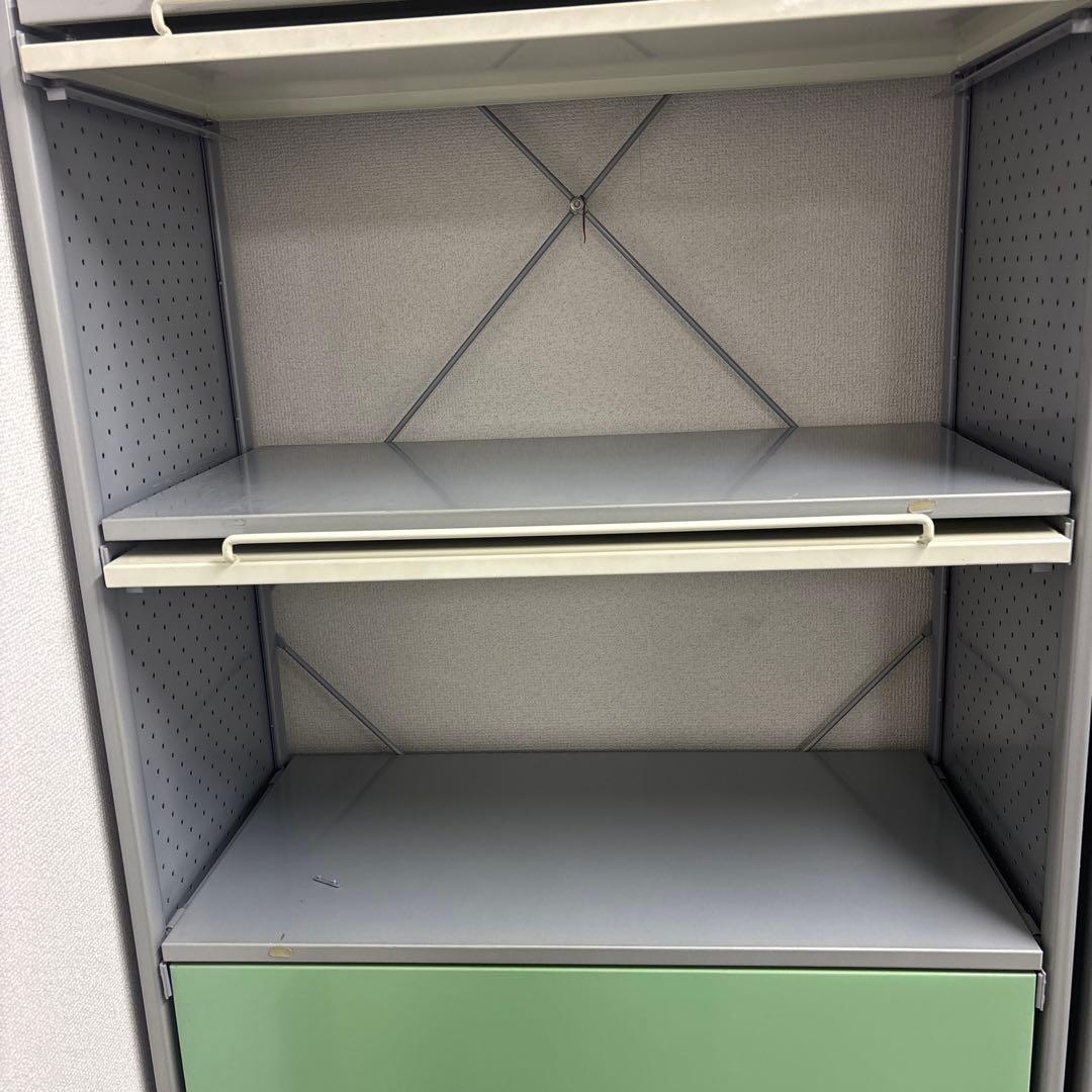 金属製スライド式オープンシェルフ　事務用キャビネット
