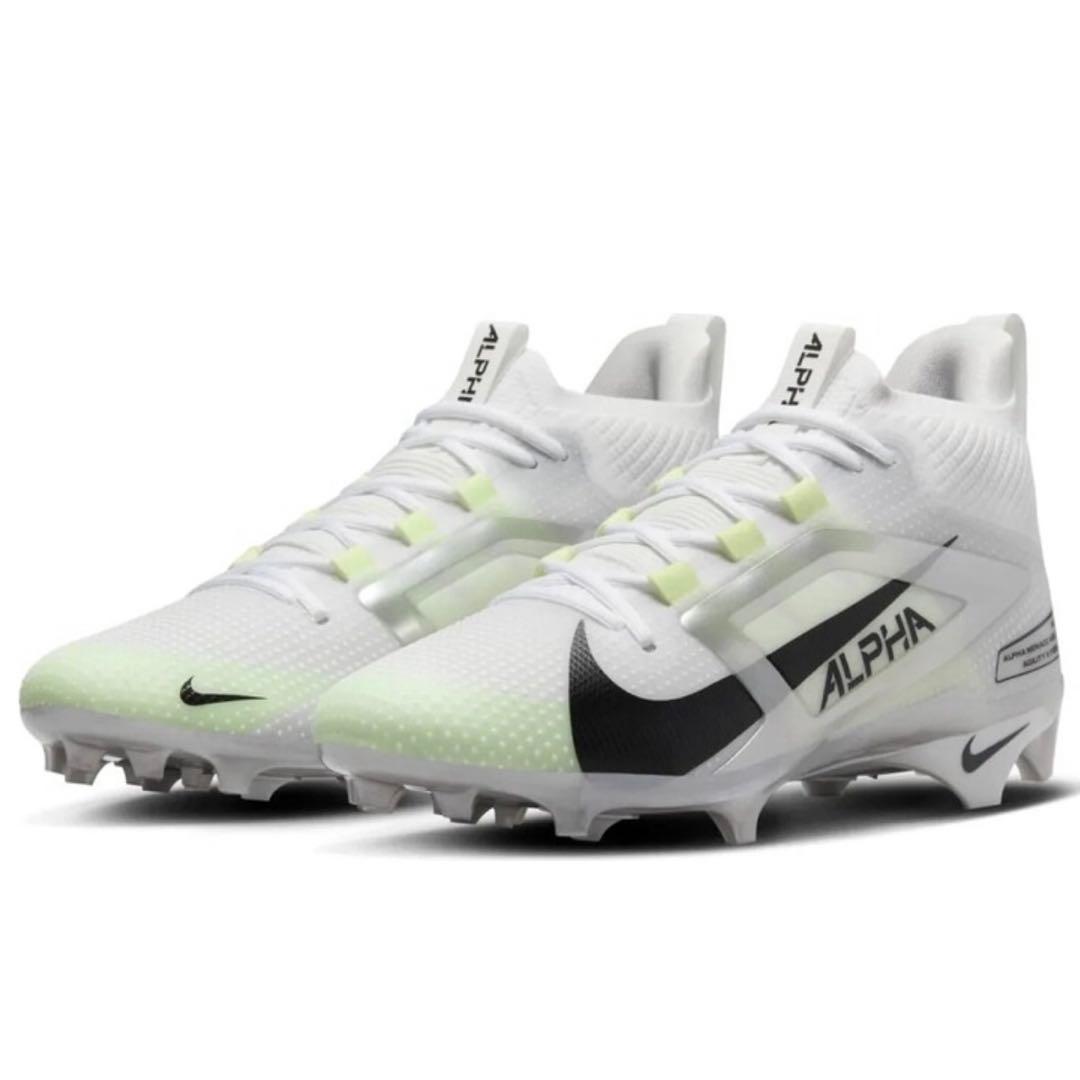 ナイキ 26 アルファメナス エリート アメフト スパイク シューズ 靴 白 g