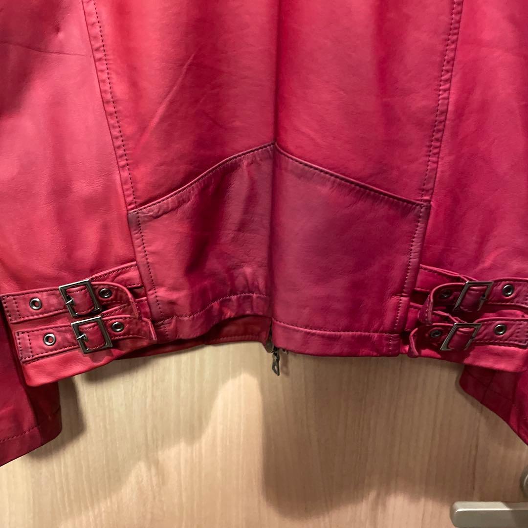 NO ID. レザージャケット サイズ2 シルバーフォックスririジップ