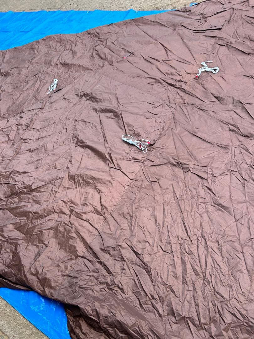 フィールドア ワンポールテント 500 ダークブラウン