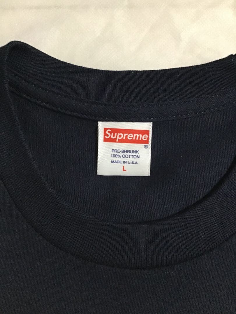 Supreme Pillows Tee Navy L 新品同様 納品書有2019