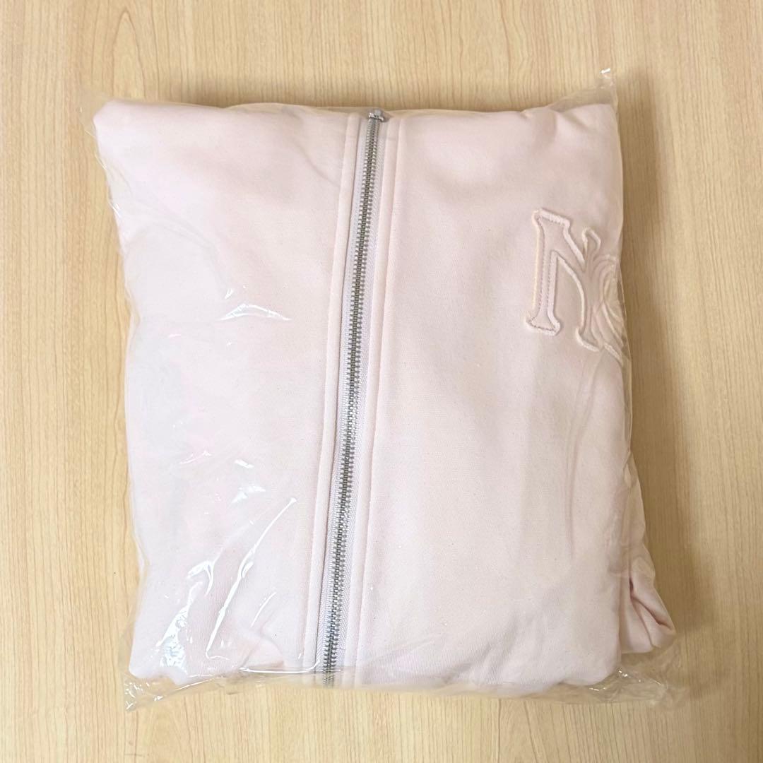 NICE CLAUP ロゴグリッターパーカー ピンク