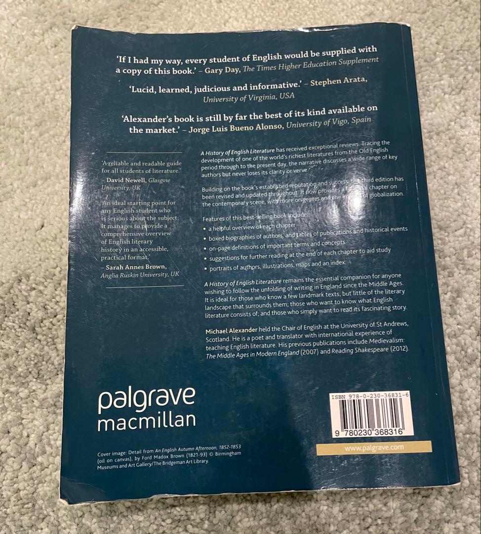 A History of English Literature 第三版