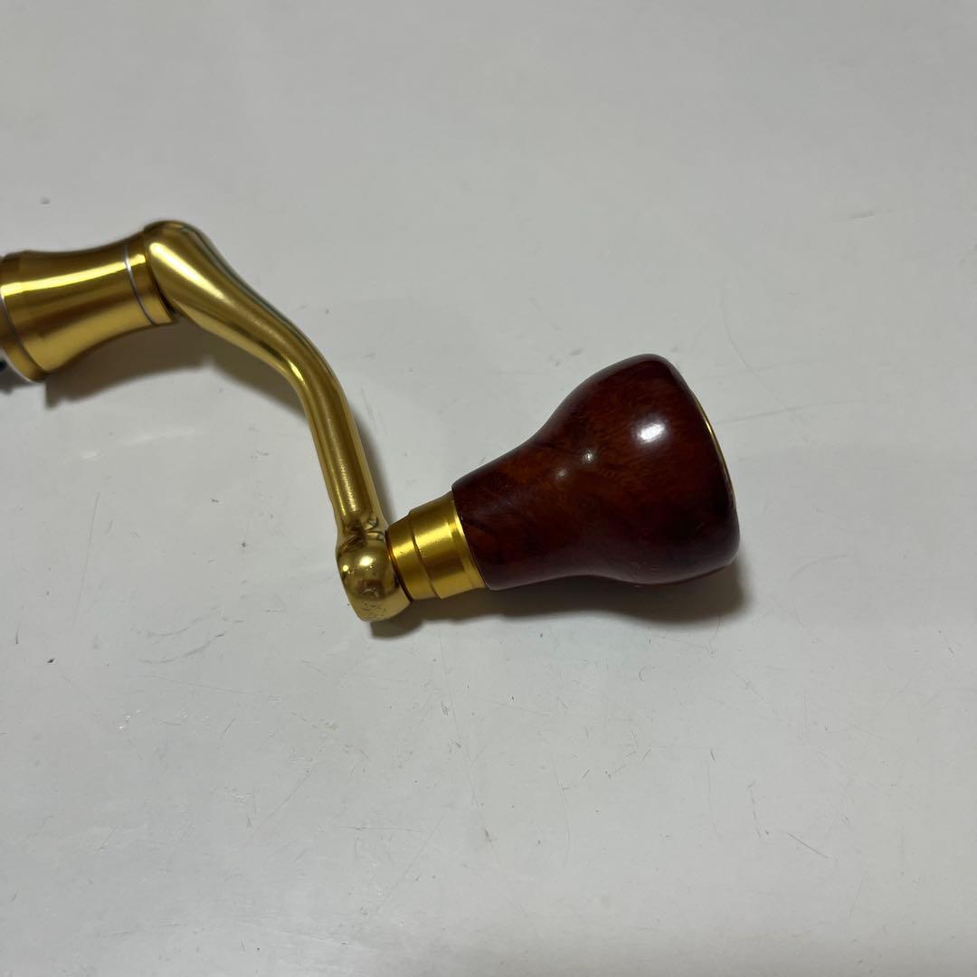 シマノ 14ステラ　ハンドル　55mm 夢屋 花梨 ラウンド型 ハンドルノブ