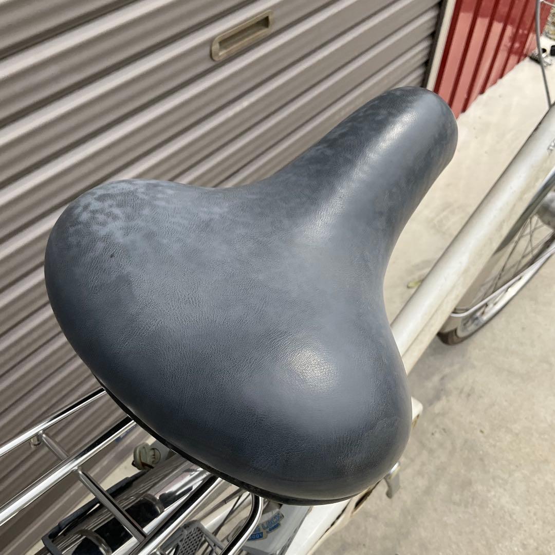 【前橋市内引渡】ママチャリ 26インチ自転車 6段変速/カゴ/鍵/オートライト付