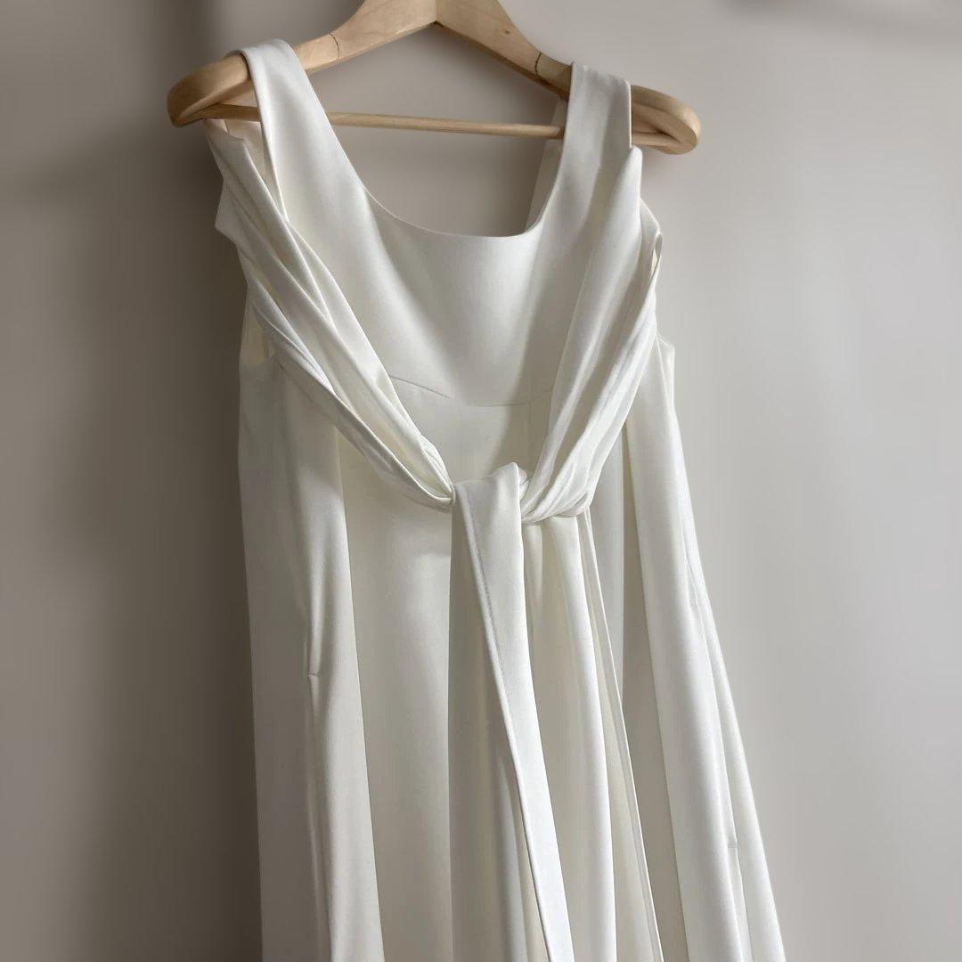 JENNE ホワイト ノースリーブ カットソーワンピース L サイズ　極美品