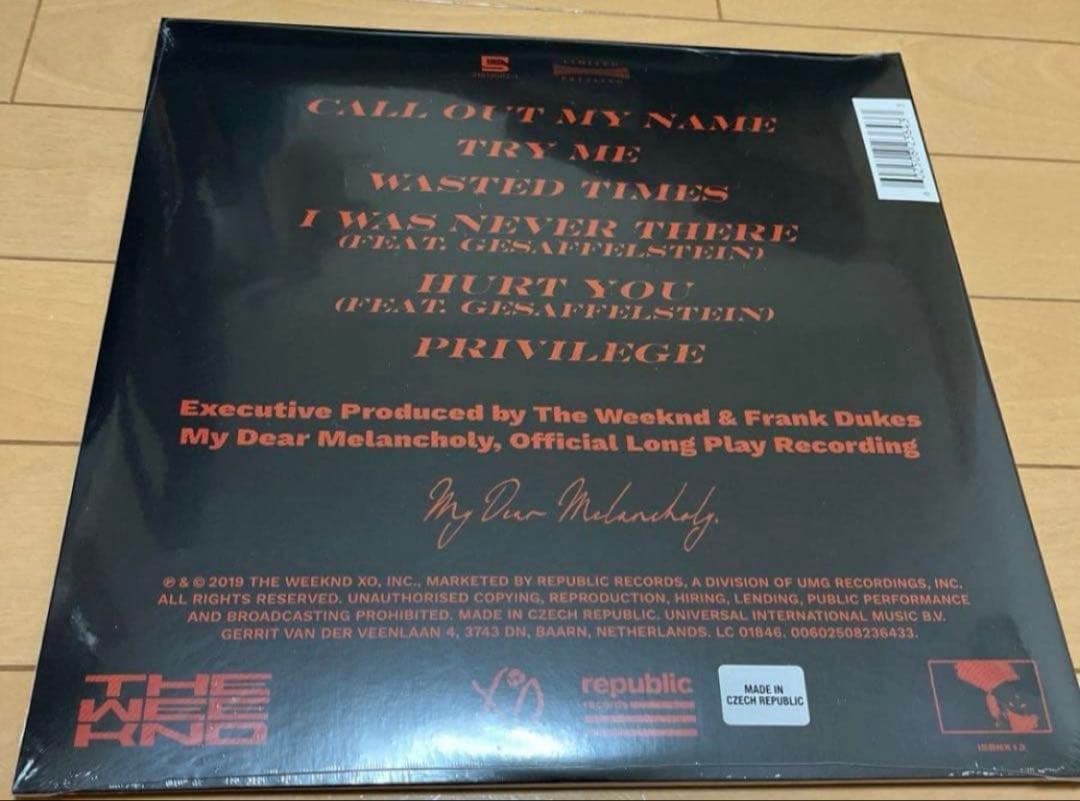 The Weeknd My Dear Melancholy レコード