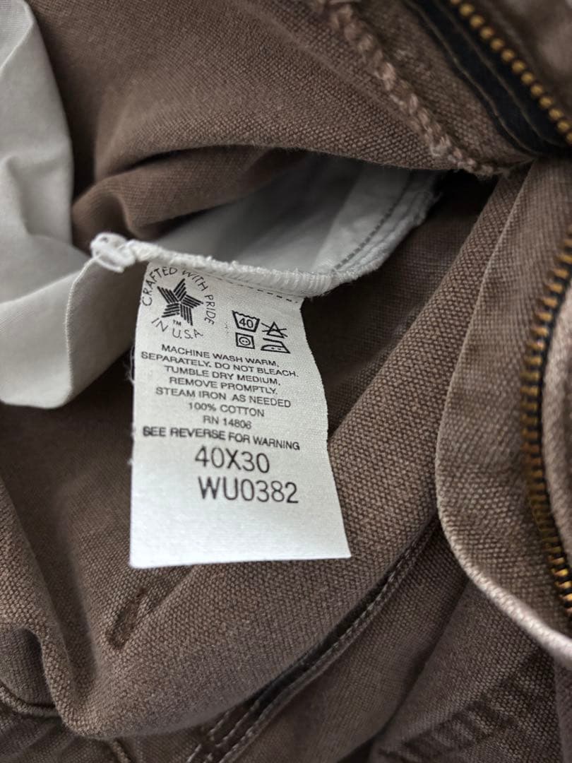【USA製】Carhartt カーハート ブラウン 古着 W40 L30
