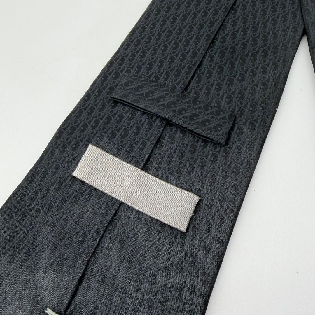 16589✨ディオールオム トロッター柄 ネクタイ ブラック