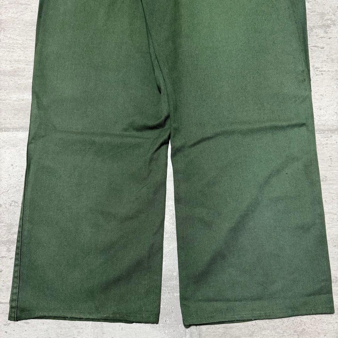 90s USA製 BEN DAVIS フリスコパンツ グリーン フェード W40