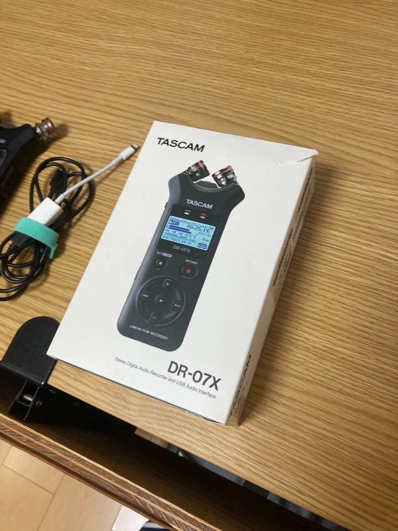 TASCAM DR-07X ハンディレコーダーiPhone録音USBケーブル付き