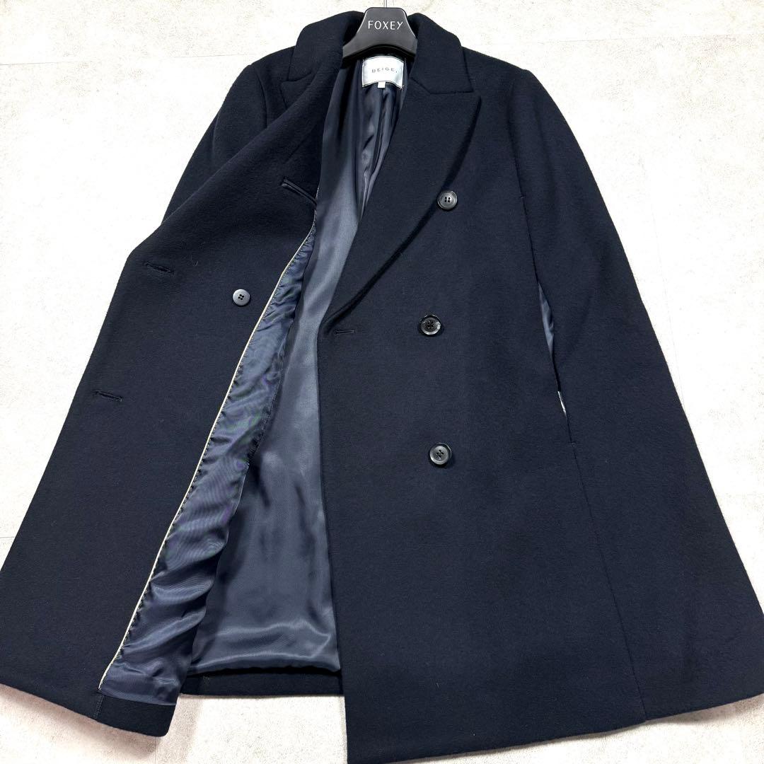 定価9.2万/2023年♡ベイジ CLOVIS ケープ ポンチョ ダブル ウール