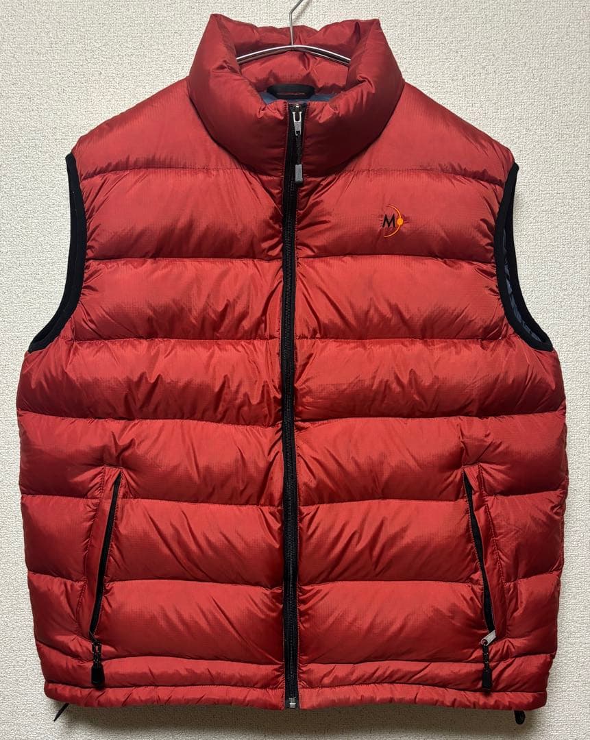 【クリスマスセール】MOONSTONE ダウンベスト レッド×ネイビー L