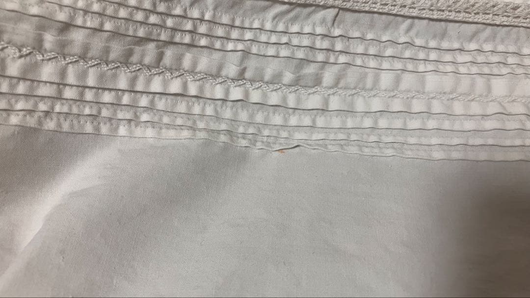 フレンチヴィンテージ　コットンレースブラウス　フランスアンティーク