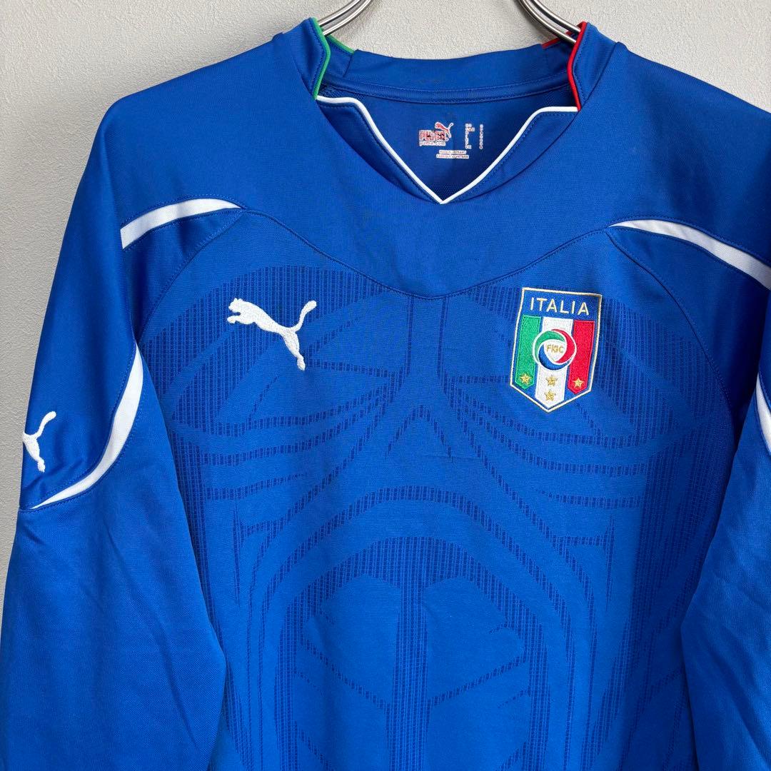 PUMA プーマ サッカー イタリア代表ゲームシャツ 長袖ユニフォーム 2010
