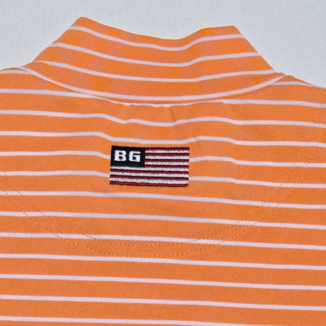 BRIEFING レディースゴルフウェア　ボーダー　半袖モックネックシャツ　S