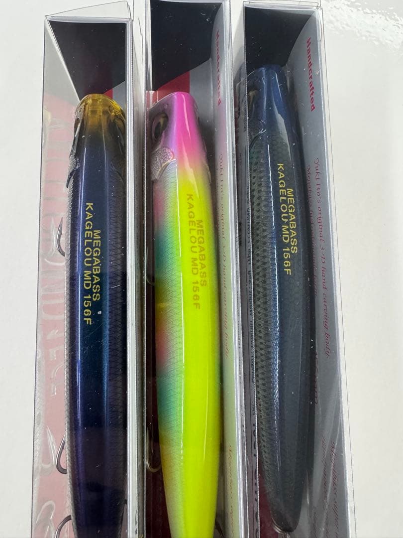 新品未使用　Megabass KAGELLOU MD 156F ルアー 3色