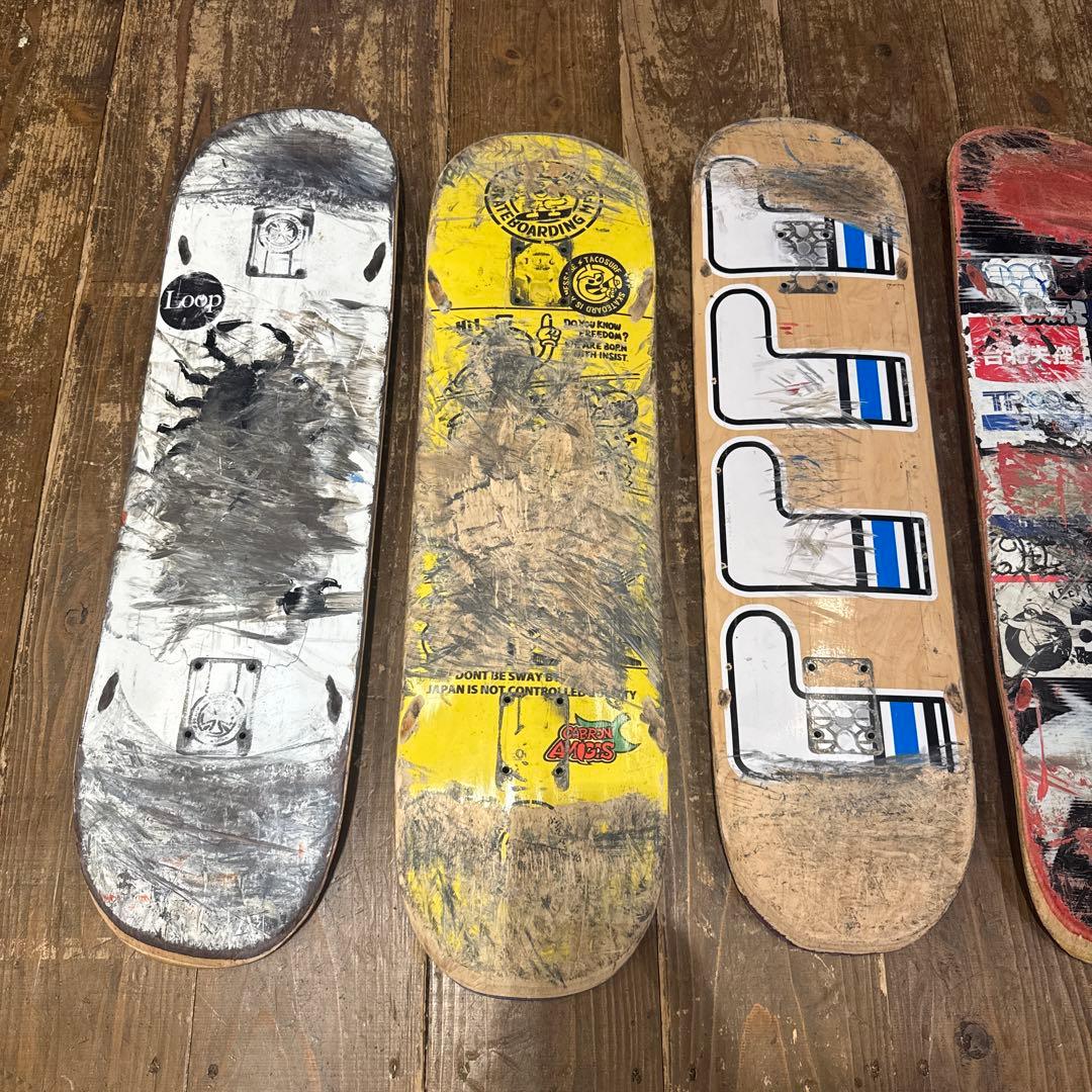 スケボー　廃デッキ　6枚セット　DIY サイズミックス