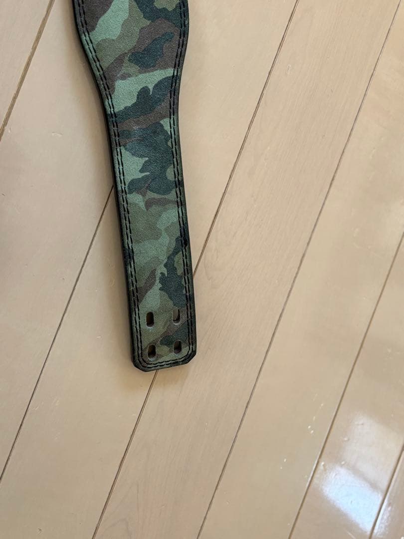 JURASSIC GEAR オリジナルレザーベルト グリーン迷彩 Mサイズ