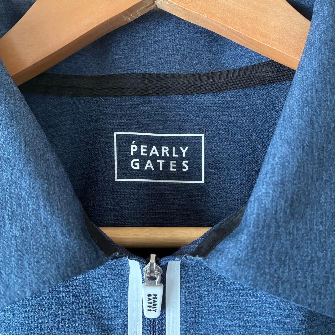 PEALY GATES PPG ハーフジップ ポロシャツ サイズ5 Lネイビー