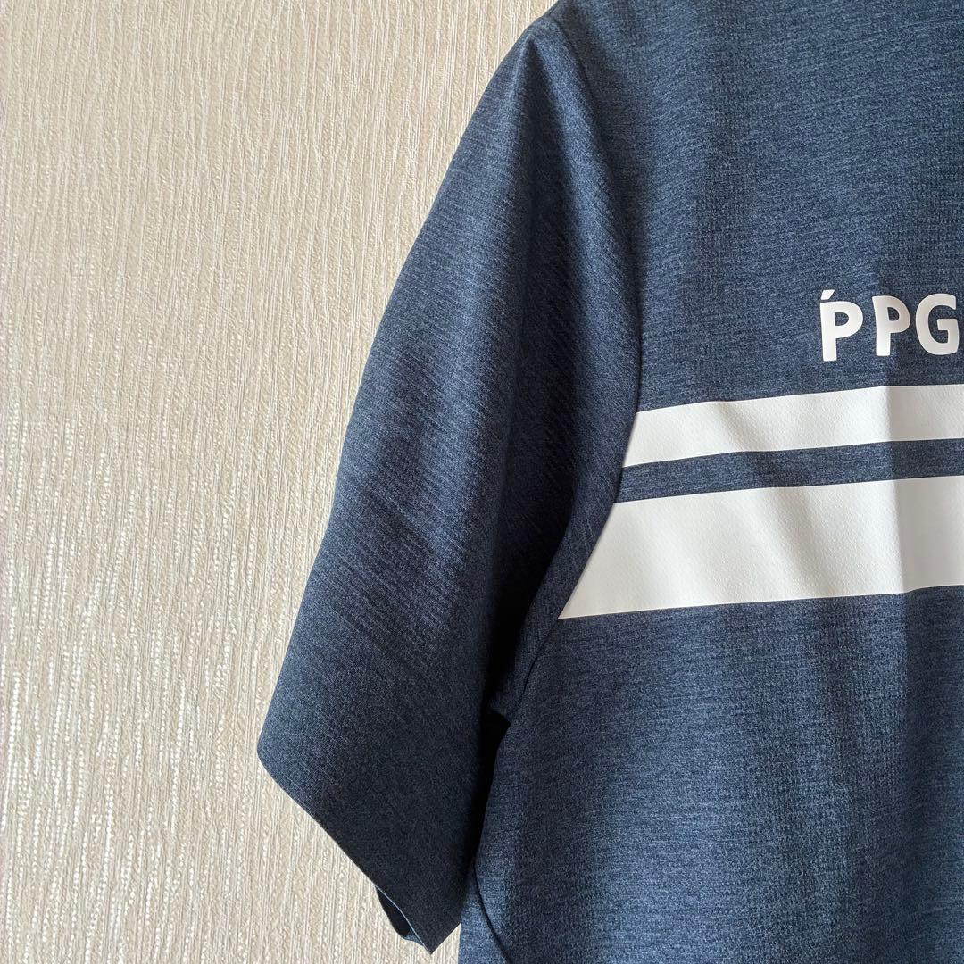 PEALY GATES PPG ハーフジップ ポロシャツ サイズ5 Lネイビー