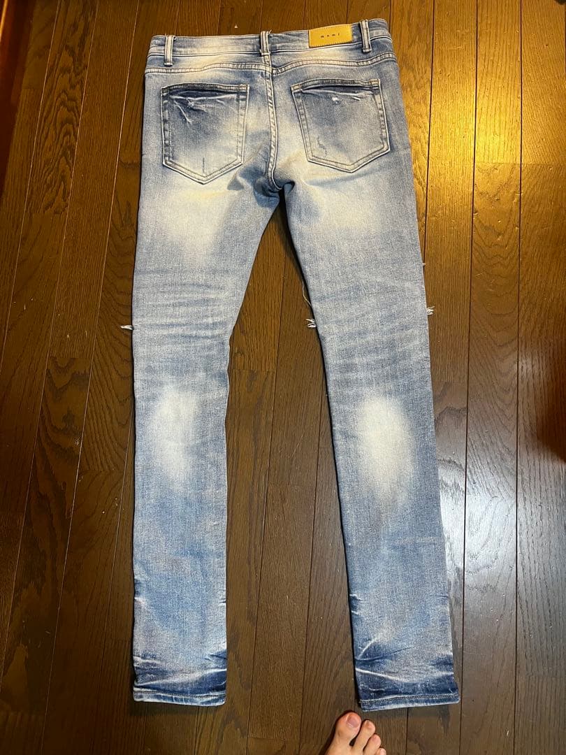 Mnml ライトブルー デニム スリムフィット スキニー x165 30