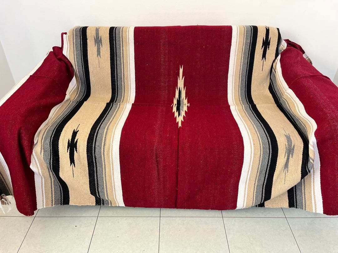 オルテガ柄 メキシカンラグ マット/Mexican Rug