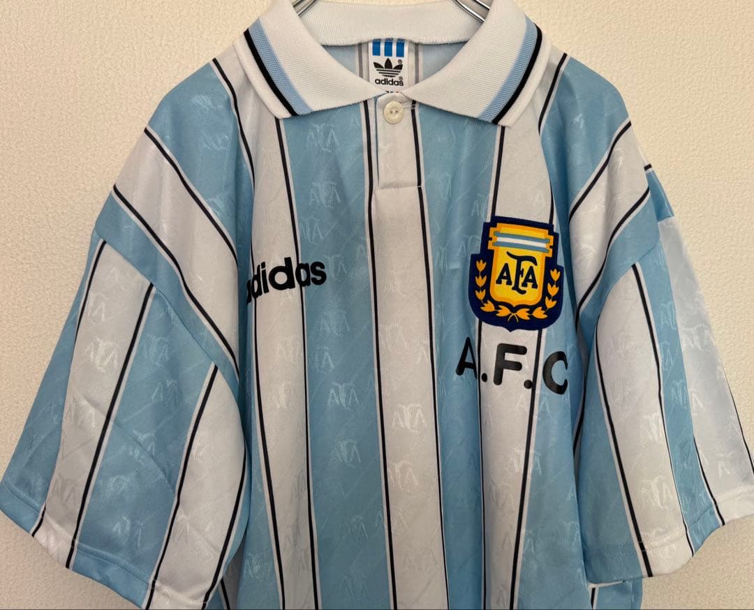 激レア 90s デッドストック アディダス アルゼンチン代表ユニフォーム 英国製