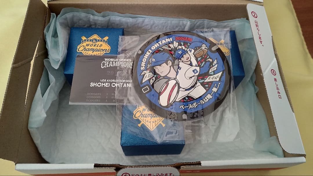 【ドジャース大谷：WCチャンピオン記念リング・装飾品・プレート】３品セット＋α